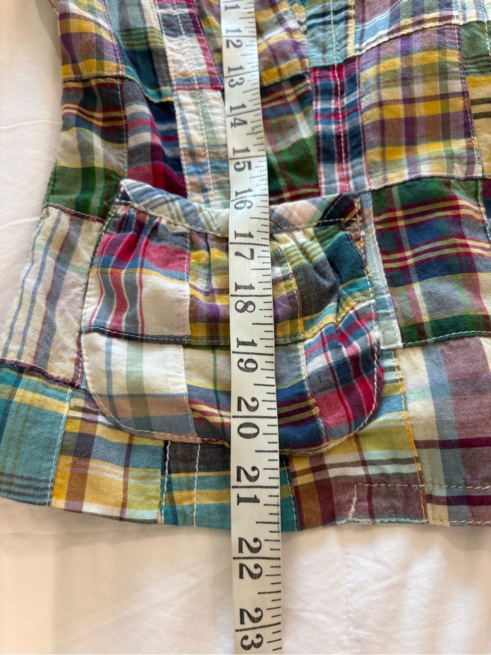J. Crew Sz 8 Cotton Cropped Madras Tie Jacket Blazer Preppy Coastal Style EUC - Picture 8 of 9